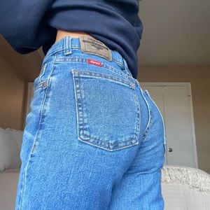 Wrangler Straight Jeans Womens size 23/24 (00/0) medium blue denim